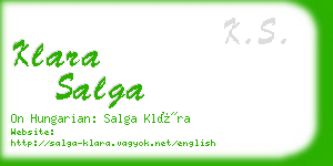 klara salga business card